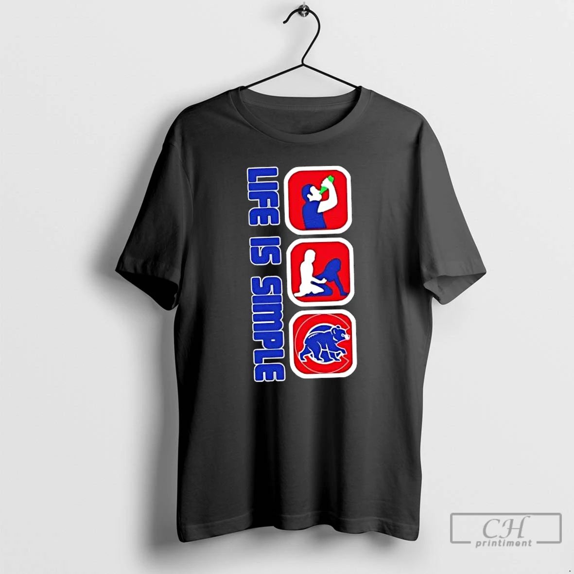 Classic Chicago Cubs Baseball Life Is Simple T Shirts Unisex