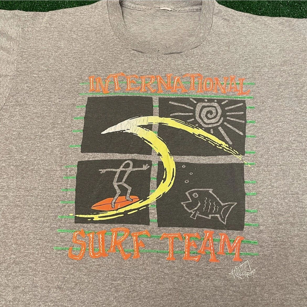 VTG 80s 90s Surf Team International Rare Vintage Shirt Mens Size M Unisex