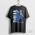 Officials Isaac Teslaa Detroit Lions Vertical Name Vintage T Shirts Unisex