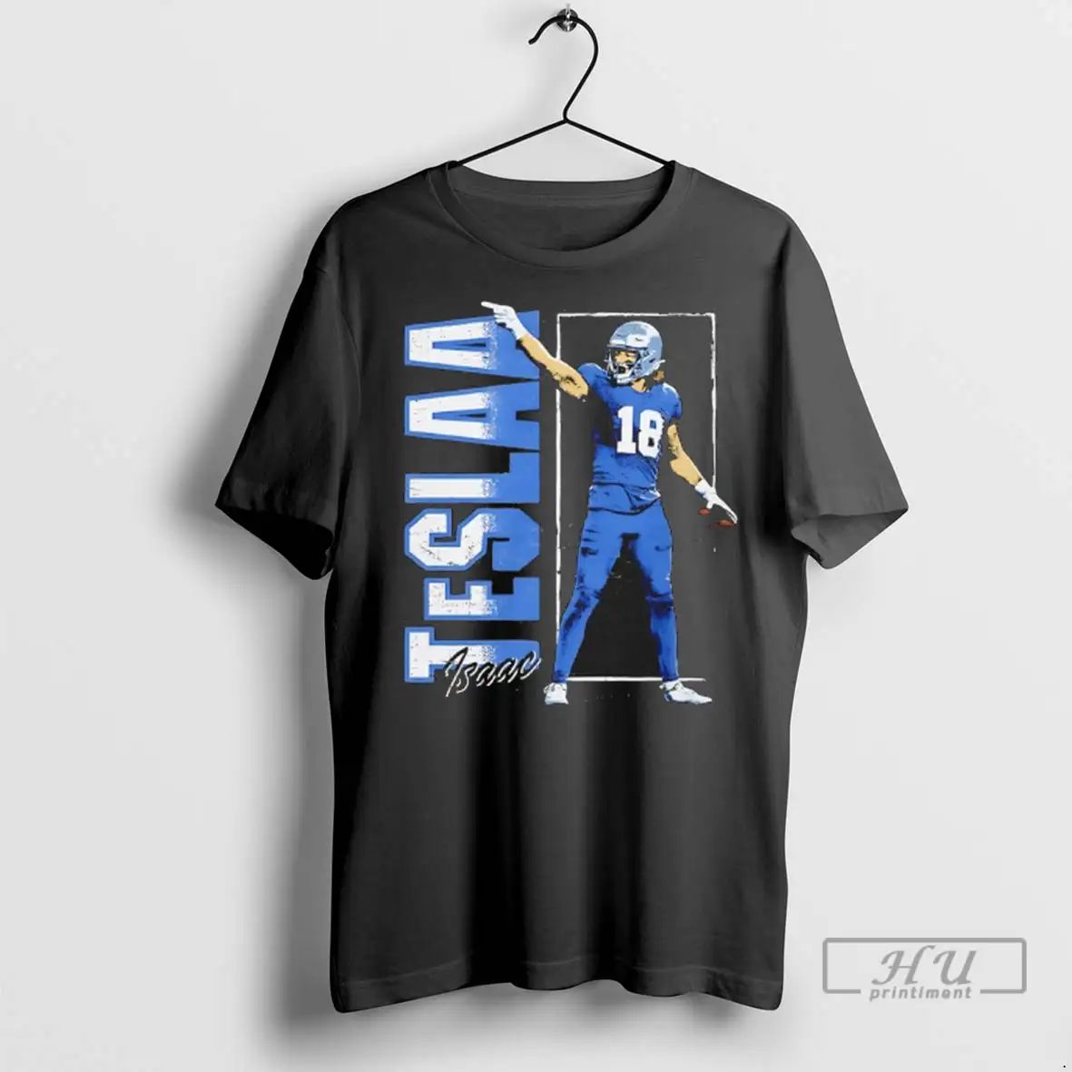 Officials Isaac Teslaa Detroit Lions Vertical Name Vintage T Shirts Unisex