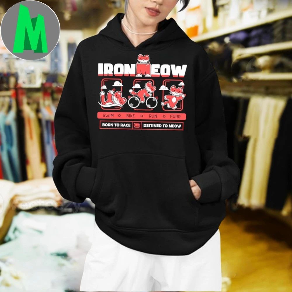 Ironmeow Born To Race Destined To Meow Shirt Unisex