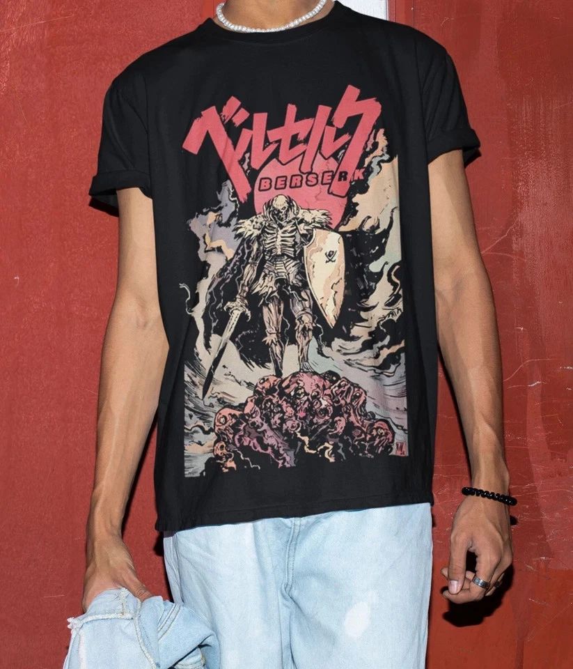 Anime Berserk Aesthetic Black T Shirt Size S - 5XL Unisex