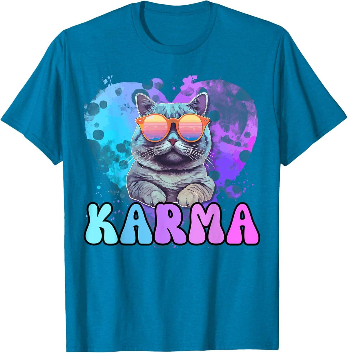 Cute Funny Cat Lover Heart Shape Karma Design Unisex Unisex