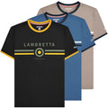 Mens Lambretta Classic Logo Target Retro Mod Ska Casual Sizes M to 4XL Unisex