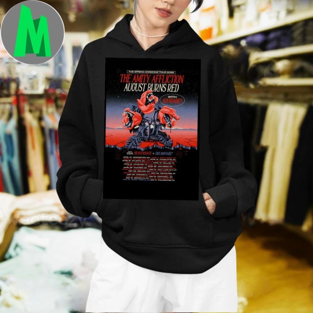 The Amity Affliction And August Burns Red North America Tour 2026 Poster Shirt Unisex