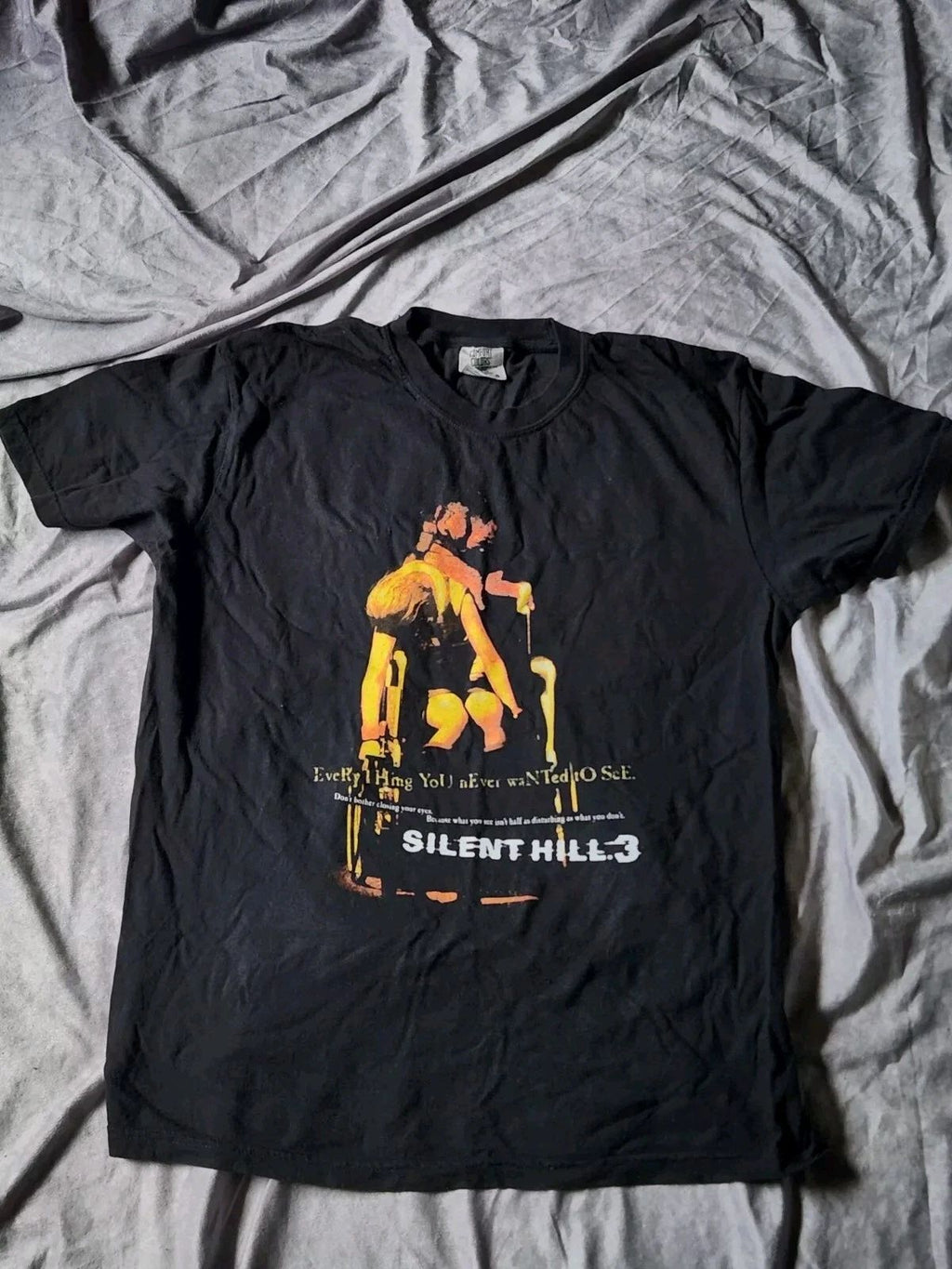 Fanmade Black Comfort Colors Silent Hill 3 Heather Mason PS2 Horror Game Shirt Unisex