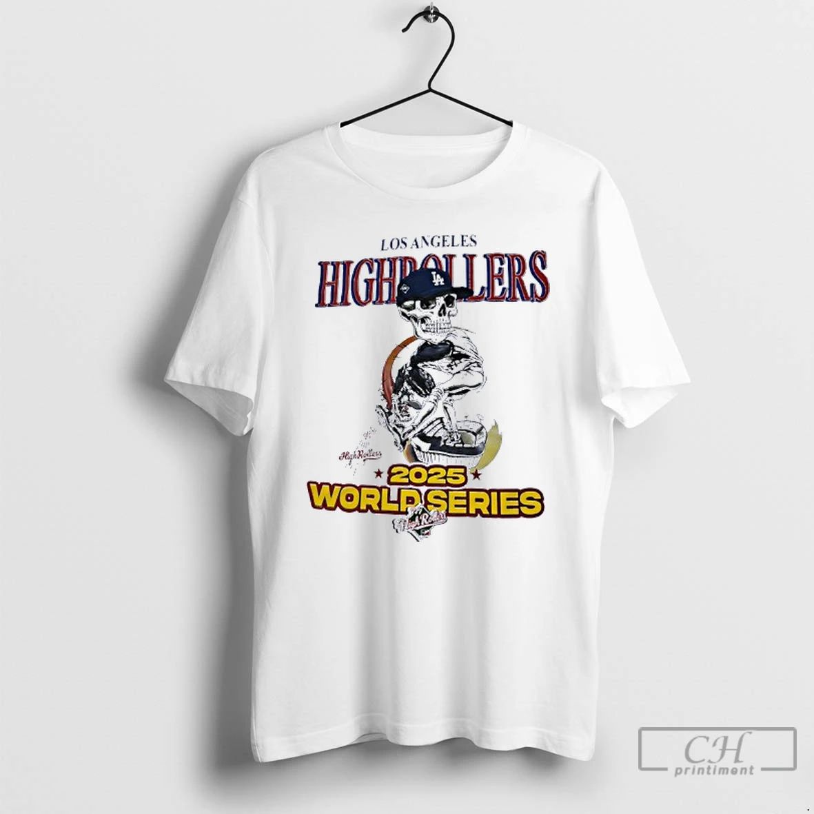 Classic Skeleton Los Angeles Highrollers World Series 2025 T Shirts Unisex