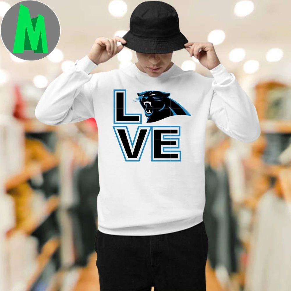 Love carolina panthers logo team shirt Unisex