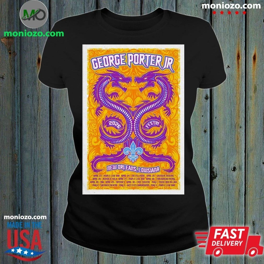 George Porter JR. 2026 Jazz Fest in New Orleans LA Poster Shirt Unisex