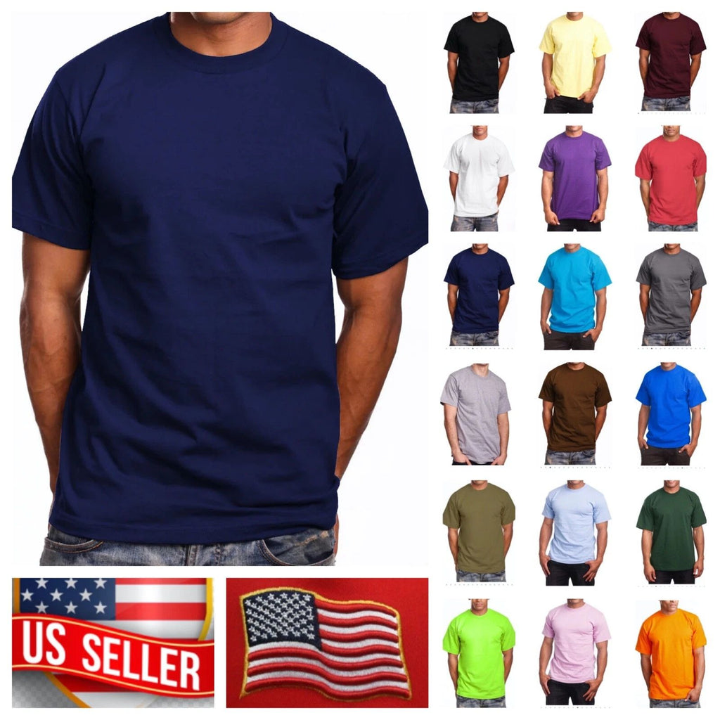 Men Lot S-7XL LT-5XLT MAX HEAVY WEIGHT Short Sleeve Plain Crew Neck Tee Unisex