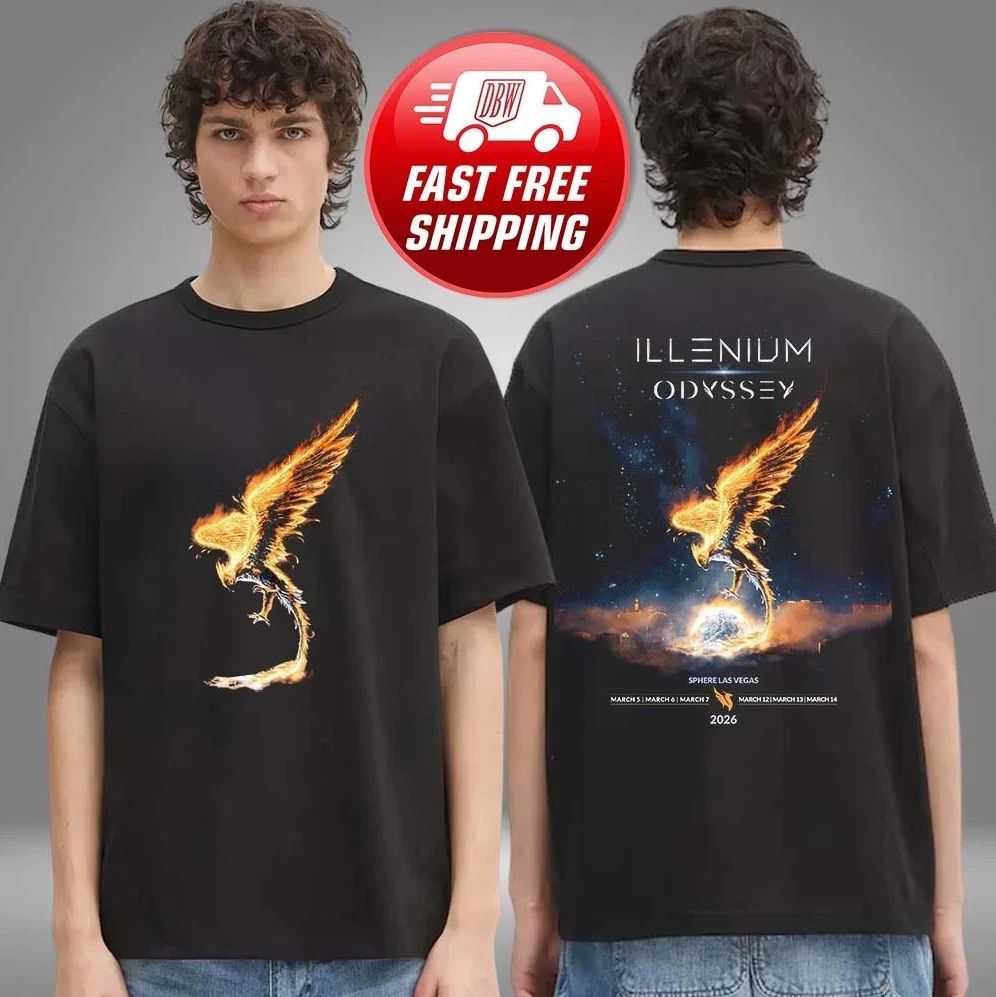 Illenium Merch Odyssey Sphere Las Vegas 2026 Unisex Double SIded Unisex