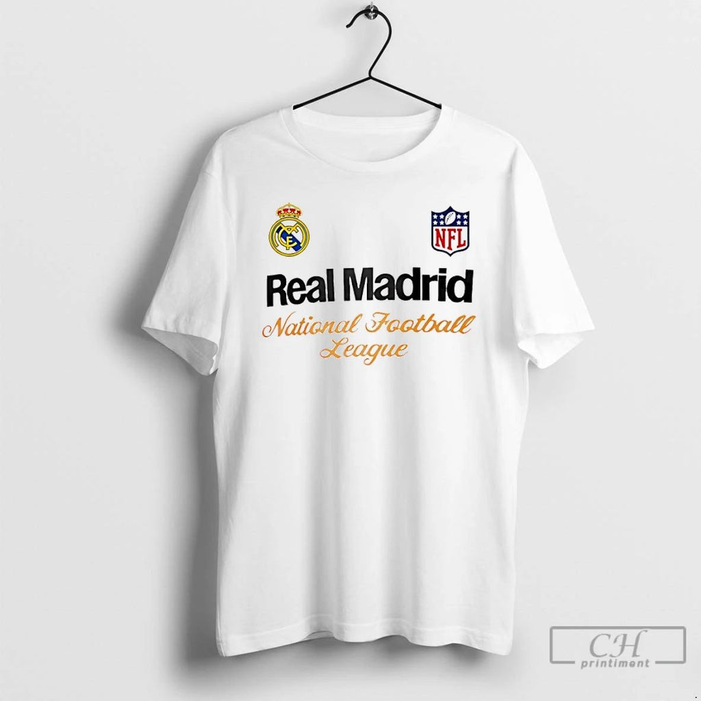 Premium Real Madrid National Football League Logo T Shirts Unisex