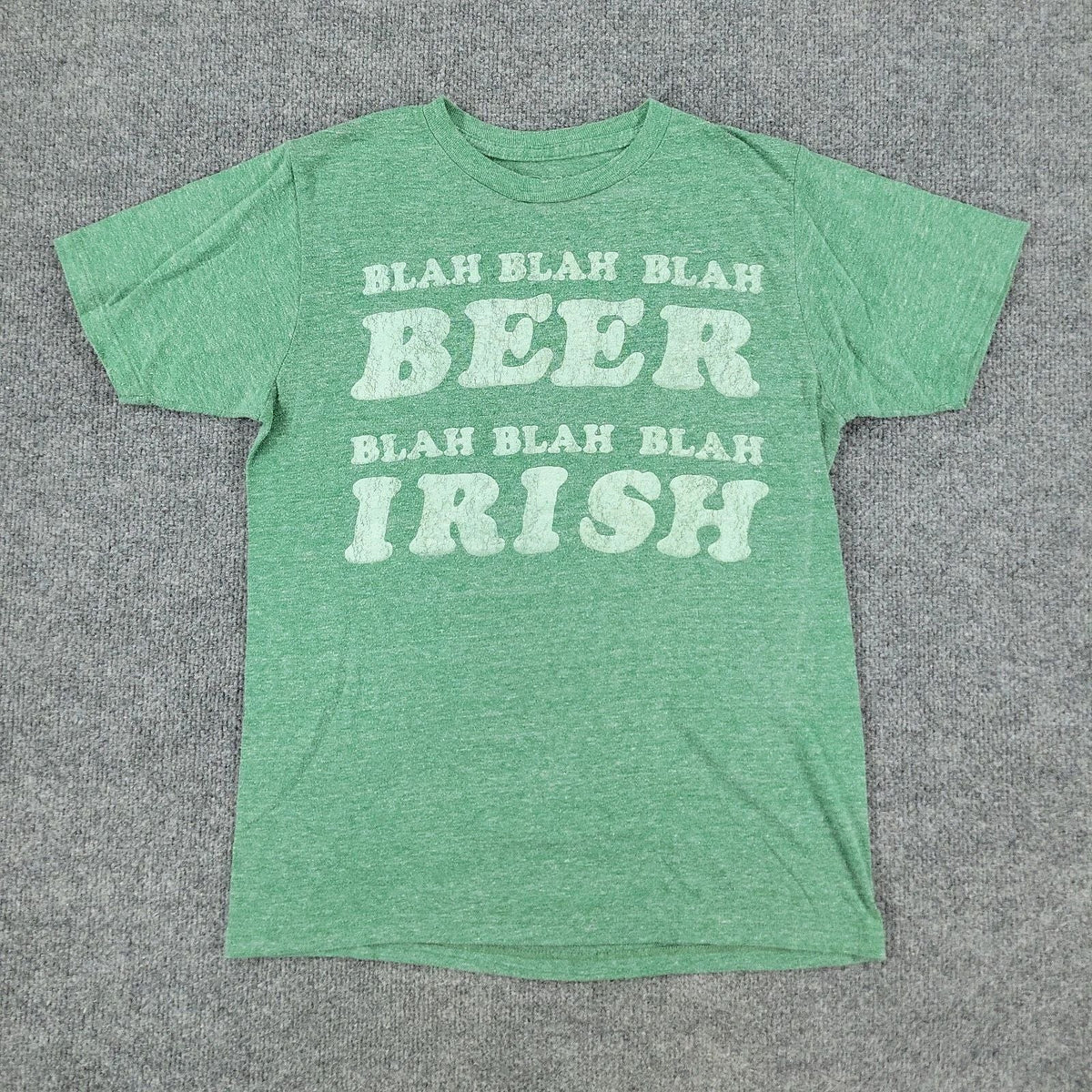 Irish Beer Shirt Men's Medium Green Alcohol Funny Graphic Tee Short Sleeve Adult Unisex