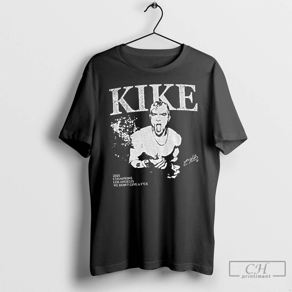 Premium Kike Funny Meme Los Angeles Baseball Signature We Dont Give A Fuck Vintage Unisex