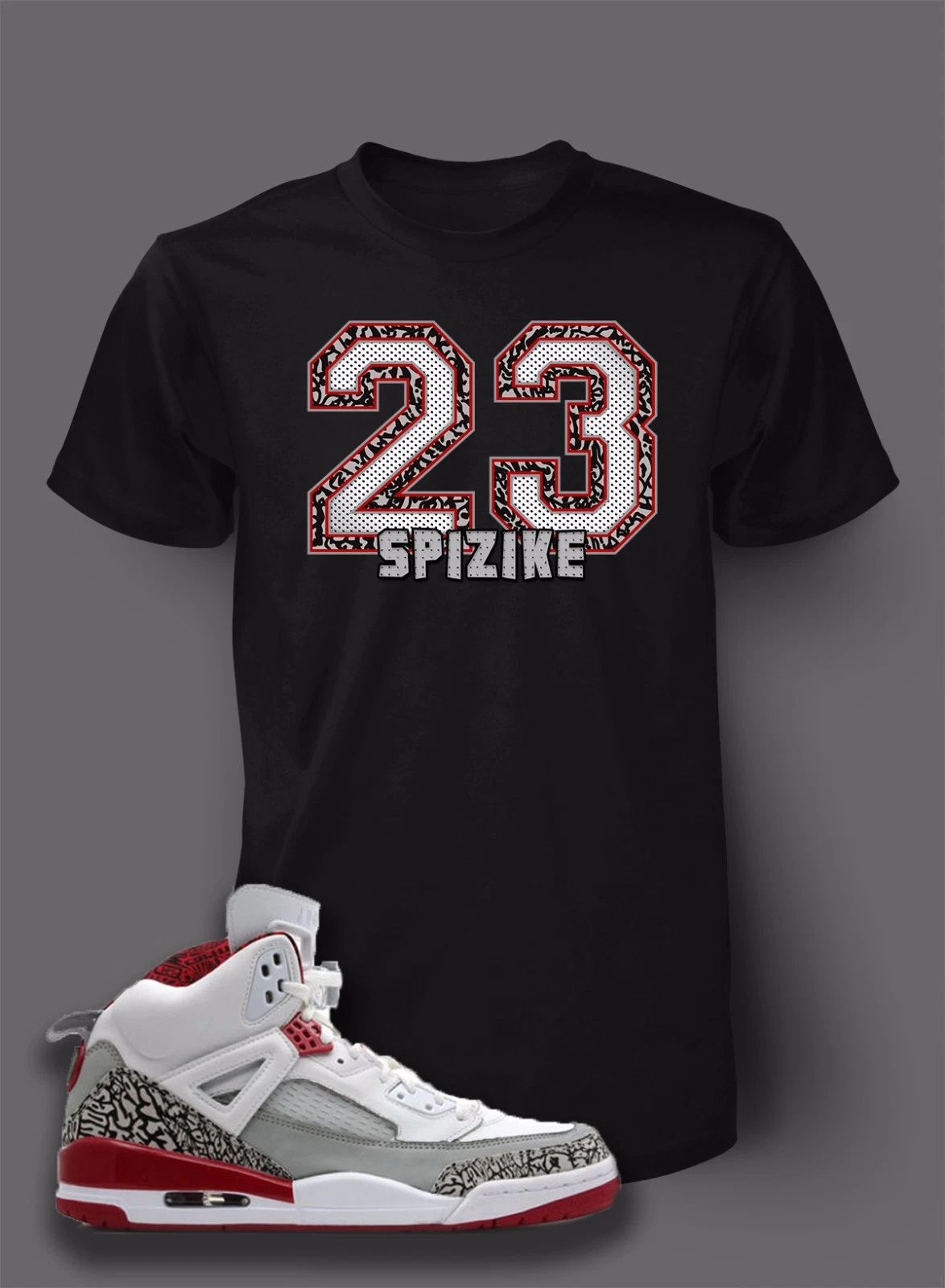 Graphic Tee Shirt to Match J's SPIZIKE WHITE CEMENT Sneaker ProClub Shaka Sport Unisex