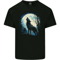 Moonlit Howling Wolf Fantasy Mens Cotton Tee Top Unisex