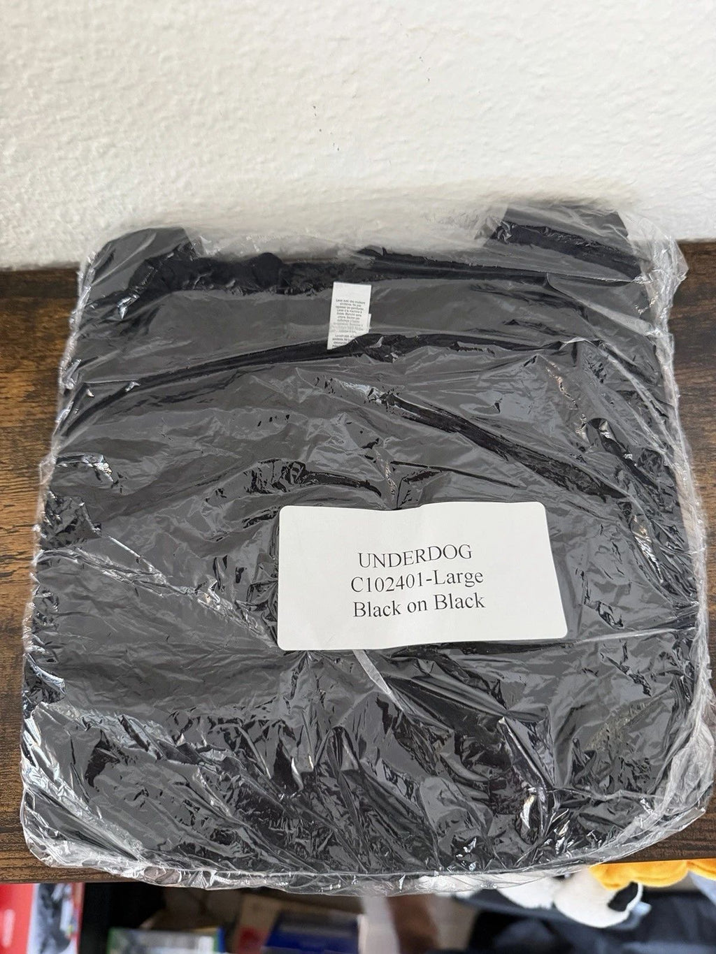 Underdog Fantasy Sports Black on Black Size Large Unisex