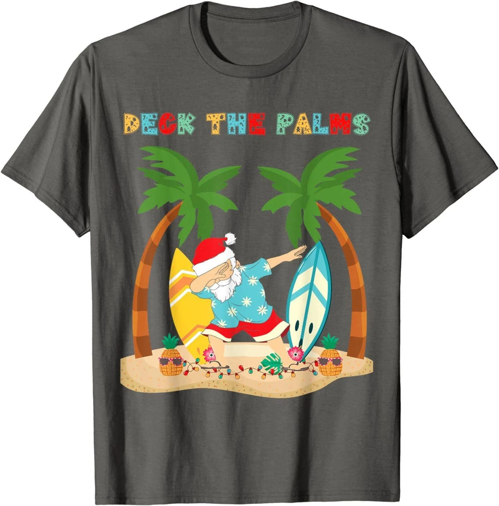 Deck The Palms Dabbing Santa Xmas Tropical Beach Surf Unisex Unisex