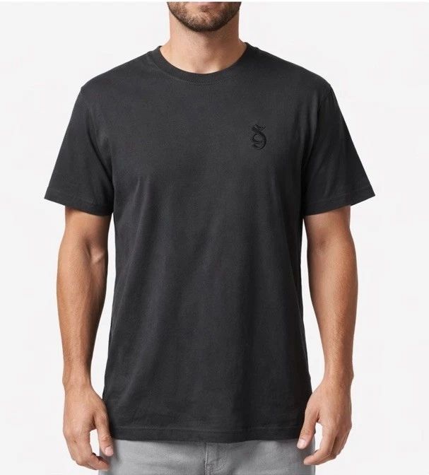 Spiritual Gangster NWT Logo Tee Mens Medium Black Relaxed Unisex Yoga Casual Unisex