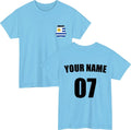 Personalised Uruguay Football Custom Name Number Fan Gift Unisex Tee Top Unisex