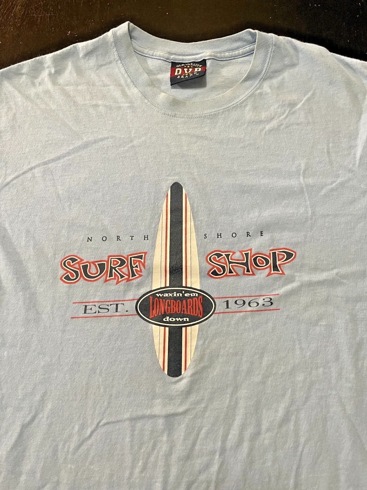 North Shore Surf Shop Waxin'em Longboards Down , Light Blue, Size: XL Unisex