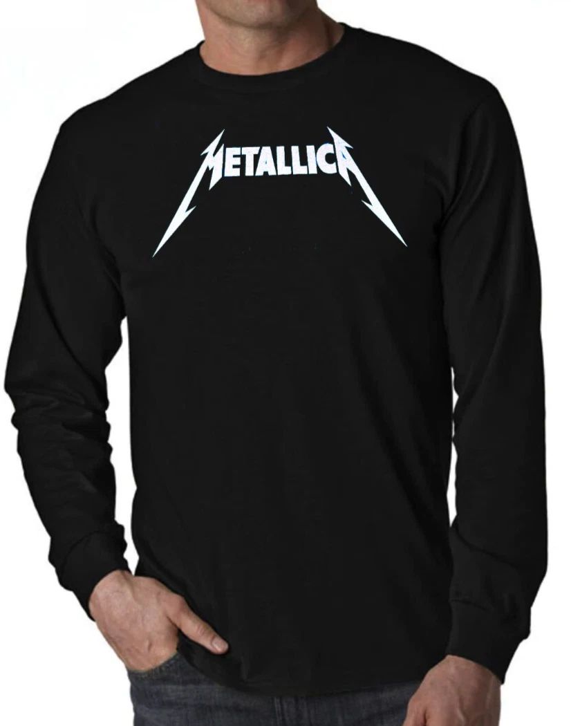 METALLICA LOGO PUNK ROCK BAND long sleeve shirt Men's Sizes Unisex
