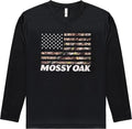 Mossy Oak Patriotic Flag Graphic Long Sleeve Polyester Performance Unisex