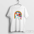Classic Santa Riding Rainbow Unicorn Christmas Gifts T Shirts Unisex