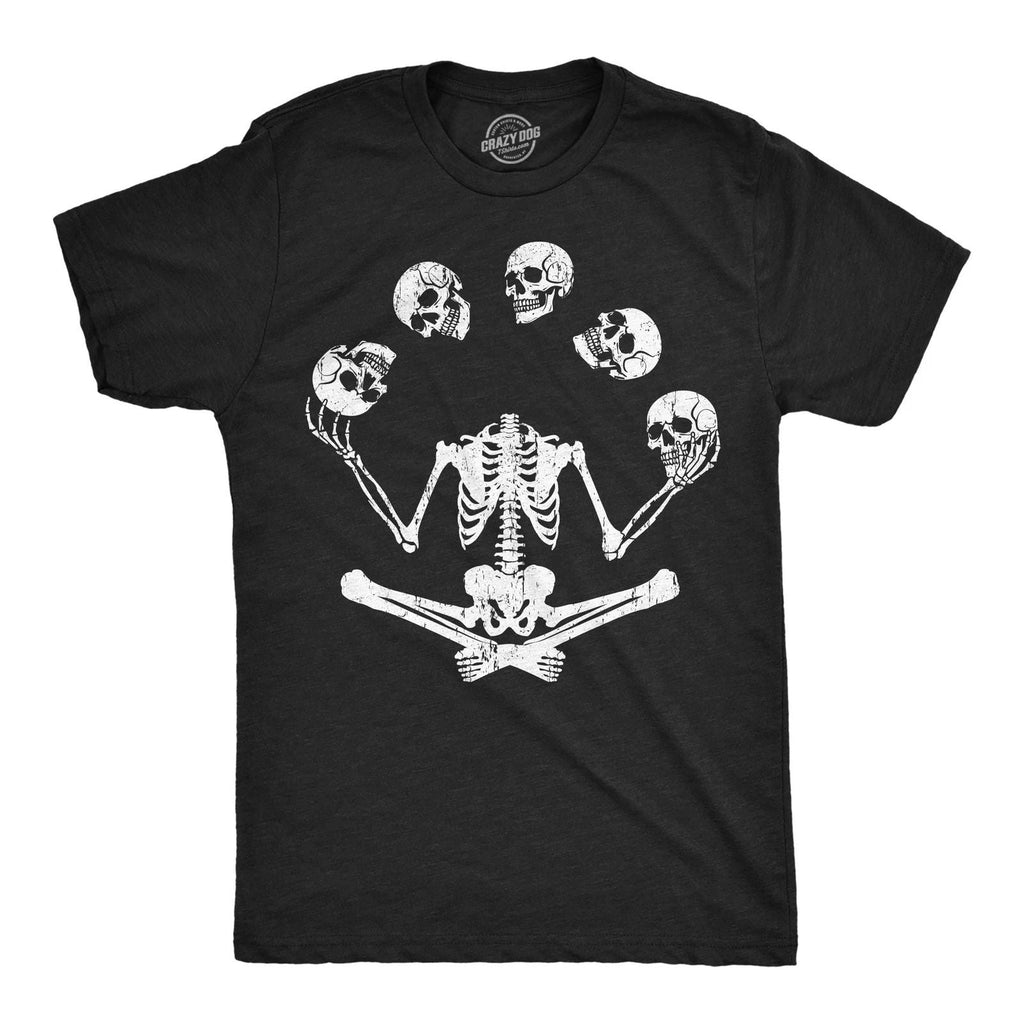 Mens Funny T Shirts Juggling Skeleton Sarcastic Halloween Graphic Novelty Tee Unisex