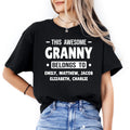 Custom Granny with Kids Names Personalized Gigi Mimi Granny Mothers Day Unisex