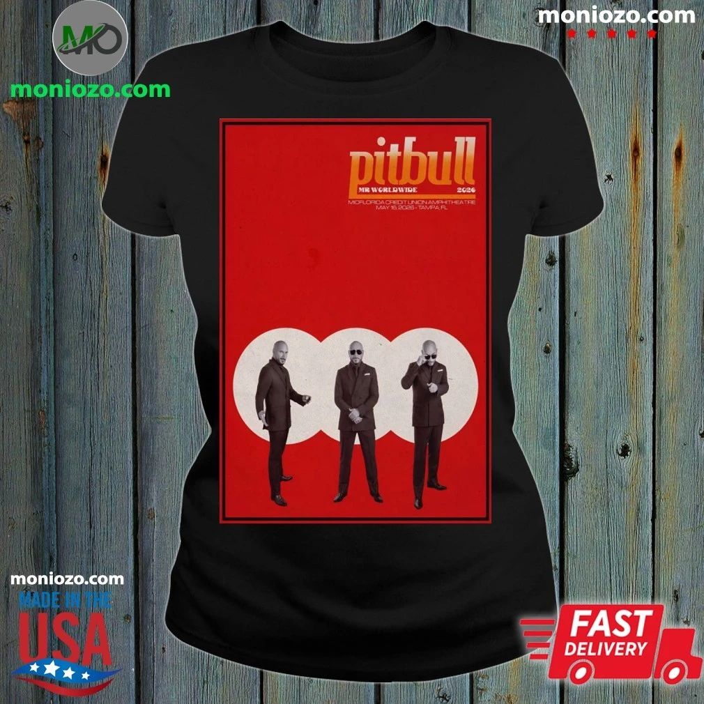 Pitbull May 16 2026 MIDFLORIDA Credit Union Amphitheatre in Tampa FL Poster Shirt Unisex