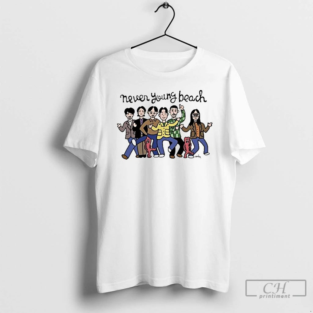 Classic We Are Never Young Beach T Shirts Unisex