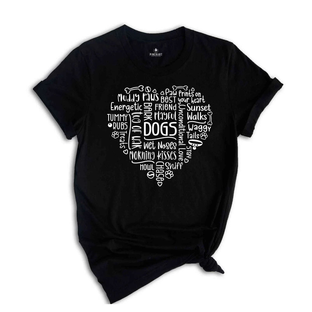 Dogs Shirt, Animal Shirt, Dog Lover Shirt, Heart Shirt, Trendy Mom shirt, Cute D Unisex