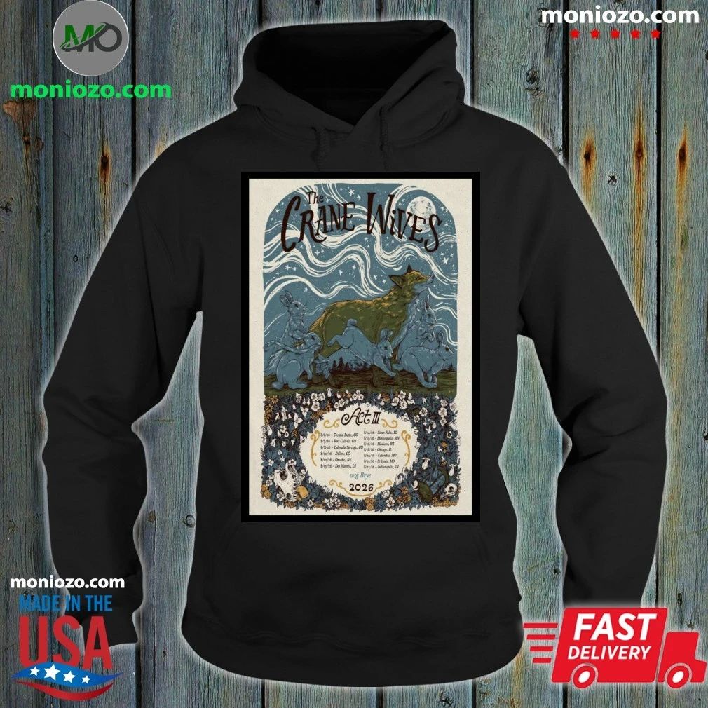 Poster The Crane Wives August 2026 Tour Shirt Unisex
