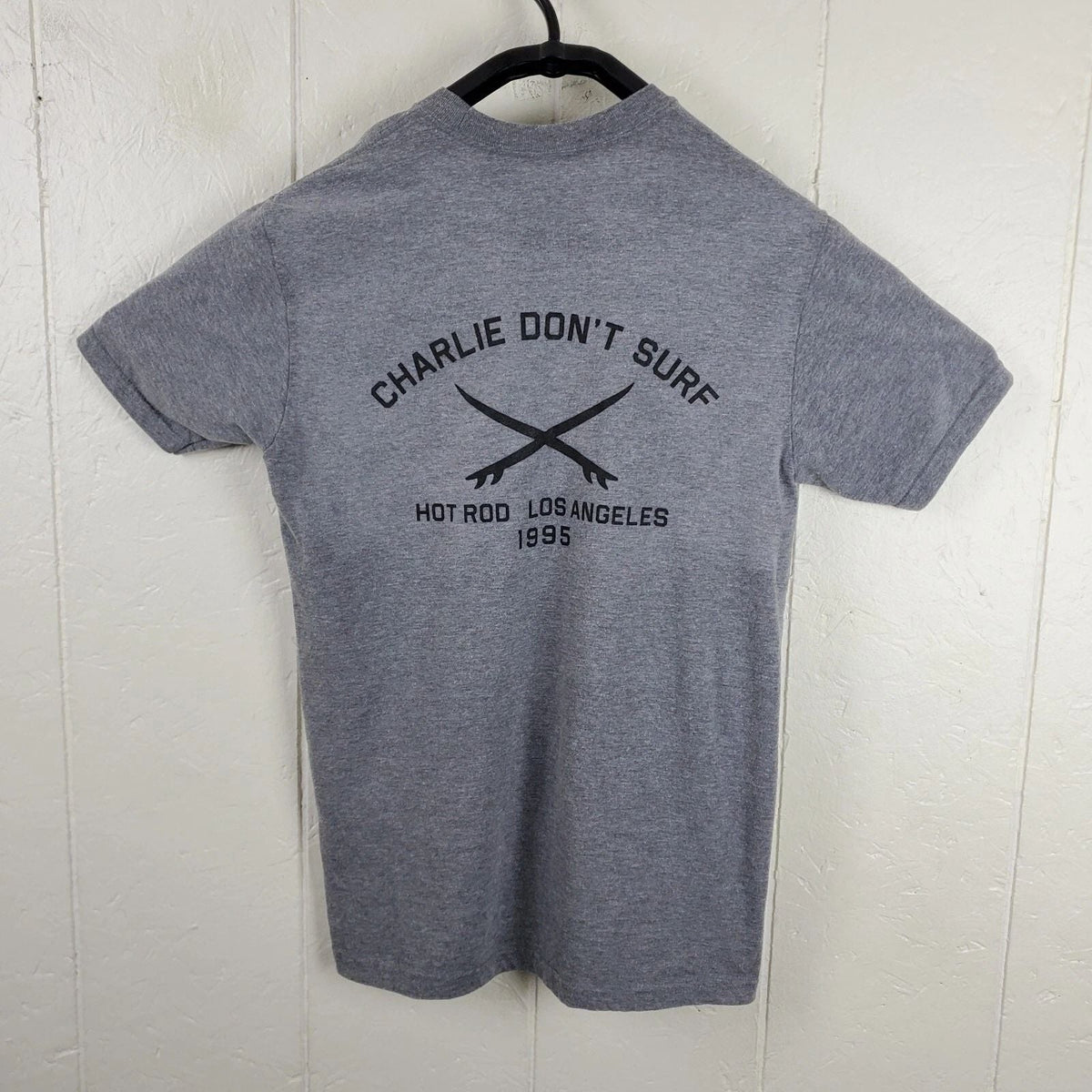 Hot Rod Los Angeles Shirt Men Medium Gray Crew Neck Short Sleeve Graphic Stretch Unisex
