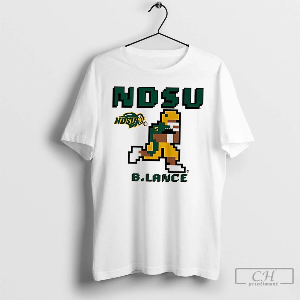 Classic North Dakota State Football Bryce Lance Retro Graphic Logo T Shirts Unisex