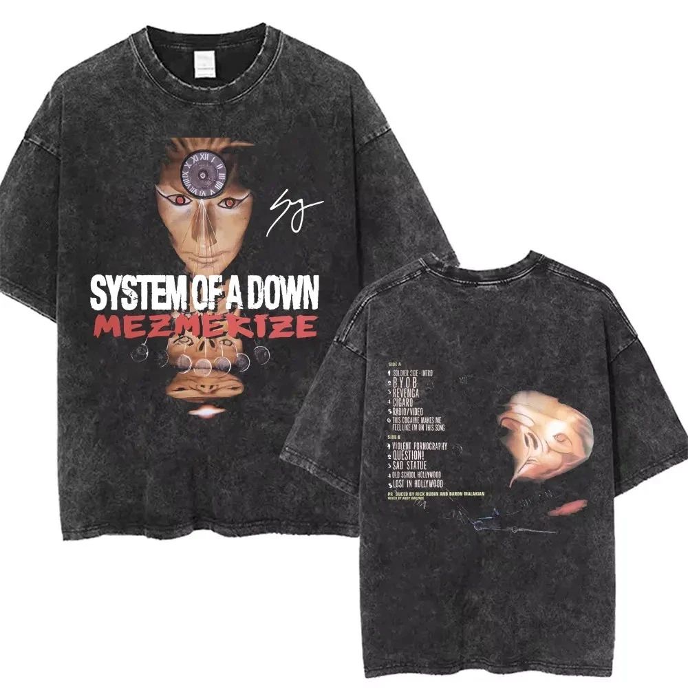 System Of A Down s Graphic Print SOAD Tees Cotton Unisex Tops And Shirts Unisex