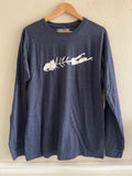 Carleton LI Fish Long Sleeve Blue Men’s Size Large Sporty Casual Surf Beach Unisex