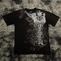 Classic Y2K Gothic Style Print Oversized T Shirt High Street Shirts Unisex