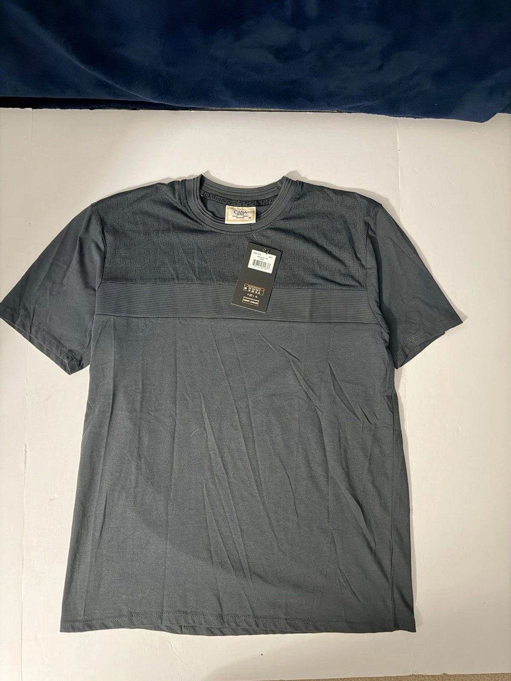 Casa Moda Light Dark Blue Designer Tee Men’s Streetwear Unisex