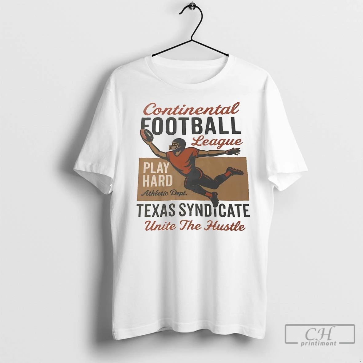 Premium Texas Syndicate Play Hard Athletic Dept Continental Football League Unisex