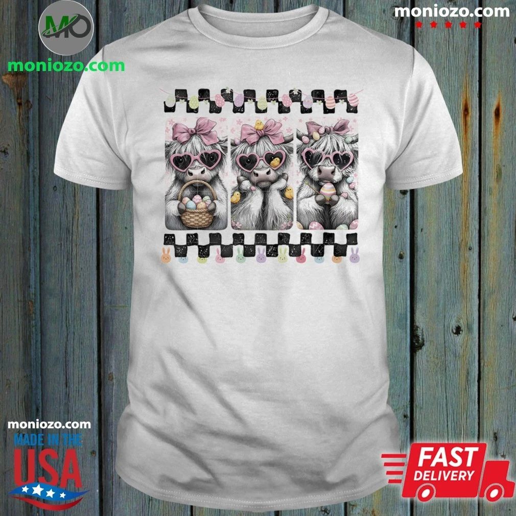Original Easter Day Highland Cow Shirt Unisex