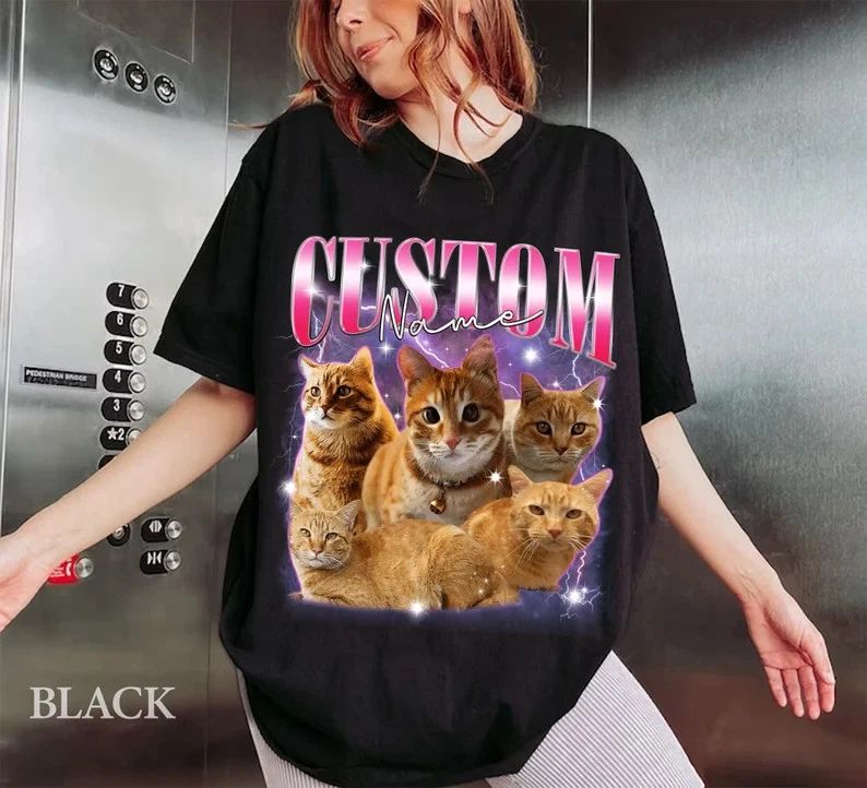Custom Bootleg Rap Pet Comfort Tee Shirt Personalized Dog Cat Fan Unisex