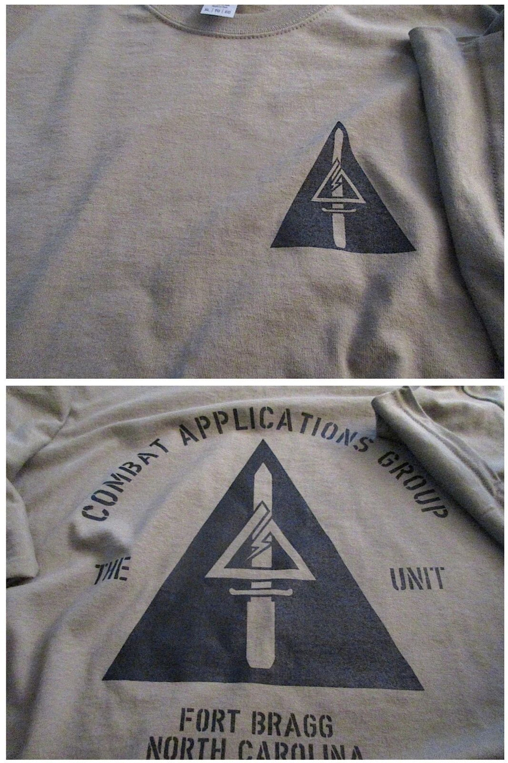 Delta Force CAB (1st SFOD-D) The Unit Silk-Screened XL Military Army TAN Unisex