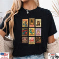Retro Cartoon Stamp Collage T Shirt Funny Aesthetic Vintage Graphic Tee Unisex