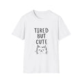 Tired But Cute Cat , Funny Cat Tee, Unisex Softstyle Unisex