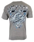 AMERICAN FIGHTER Men's BRIDGE CITY Crew Neck Short Sleeve Grey Unisex