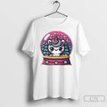 Classic Unicorn Snow Globe Winter Wonderland Christmas White T Shirts Unisex