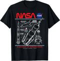 NASA Space Shuttle SLS Saturn V Apollo Lunar Schematic S-3XL Unisex