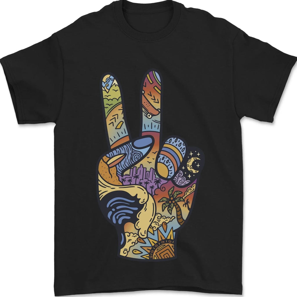 Vacation Peace Gesture Holiday Travel Mens 100% Cotton Unisex